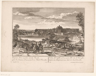Pohled na palác ve Versailles a část města Prospectus Arcis et partem civitatis Versailles / Pohled na zámek a část města Versailles / Pohled na zámek a část města Versailles / Pohled na zámek a od Anonymous