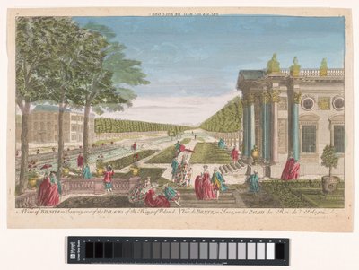 Gezicht op het Schloss Pillnitz Pohled na Bilnitz v Sasku, jeden z paláců polského krále (titul na předmětu) od Anonymous