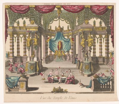 Pohled do interiéru Venušina chrámu Vue du Temple de Venus (název na objektu) od Anonymous