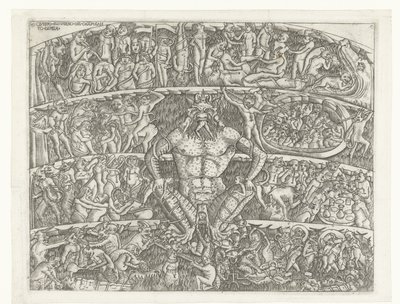 Peklo se Satanem a trestání hříšníků démony Questo el inferno del chapo santo di Pisa (název na objektu) od Anonymous