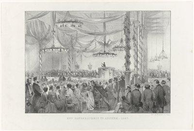 Zangersfeest v Arnhemu, 1847 (název na předmětu) od Anonymous