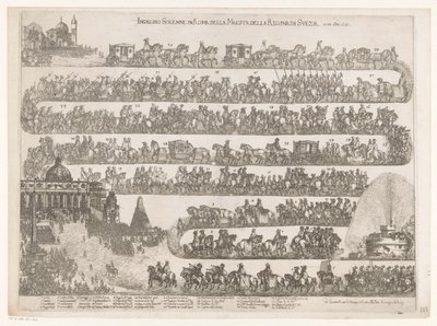 Vstup švédské královny Kristiny do Říma Ingresso Solenne v Římě della Maestra della Regina di Svezia ai 23 xbre 1655 (název na objektu) od Anonymous