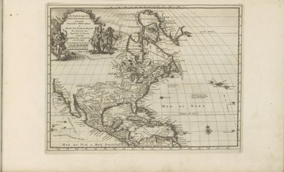 Kaart van Midden v Severní Americe Severní Amerika, podle nových pozorování Messieurs de l