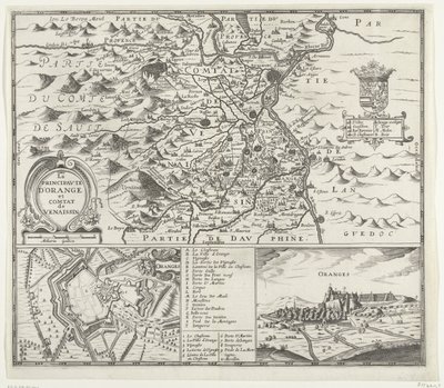 Mapa knížectví Orange, 1639 La Principaute d
