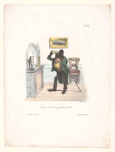 Karikatura muže, který chce vypadat jako Napoleon Tonnerre de D... comme je lui ressemble!.. (název na předmětu) od Anonymous
