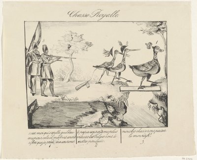 Královská jachta, 1830 Chasse Royalle (název na objektu) od Anonymous