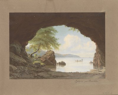 Krajina podle obrazu Fjeldgrotte paa Bornholm od G.E. Libert Jeskyně Fjeld paa Bornholm (název na objektu) od Anonymous