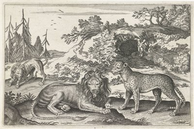 Lvi a Leopard Čtyřnohá zvířata (název série) Animalivm Qvaddrvpedvm (název série) od Anonymous