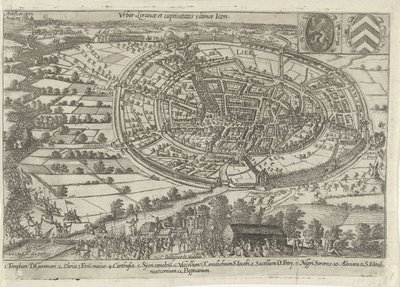 Lier zajat a opuštěn armádou států, 1595 Ikona Urbis Liranae et captivitatis ultimae (název na objektu) od Anonymous
