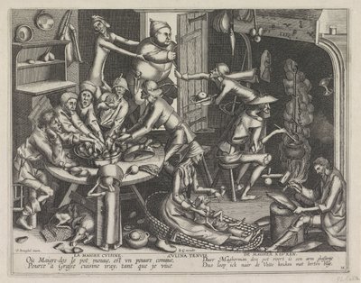 hubená kuchyně Kuchyně La Maigre / Culina Tenuis / De Magher Keuken (název na objektu) Štíhlá kuchyně a mastná kuchyně (název série) od Anonymous
