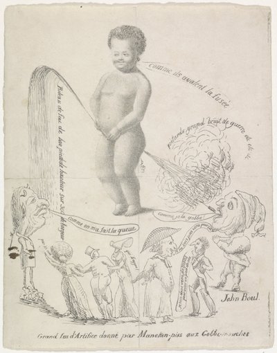 Manneken Pis pořádá ohňostroje, 1820 Grand feu d