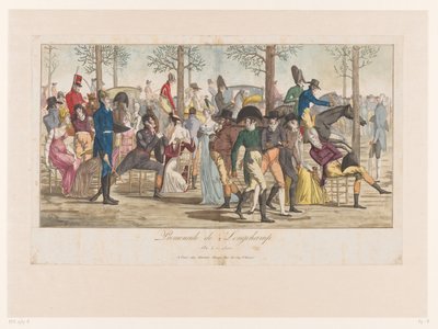 Optocht v Long-Champ Promenade de Longchamp An. X – 1802 (název na objektu) od Anonymous