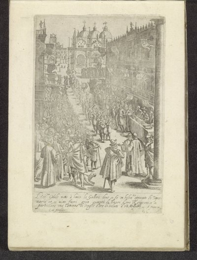 Optocht op het San Marcoplein te Venetië Scènes uit het Venetiaanse leven (název série) Habiti d