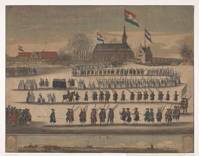 Procesí v Jisp při instalaci Viléma V. v roce 1766 od Anonymous