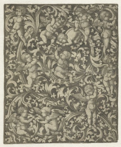 Ornament s putti od Anonymous