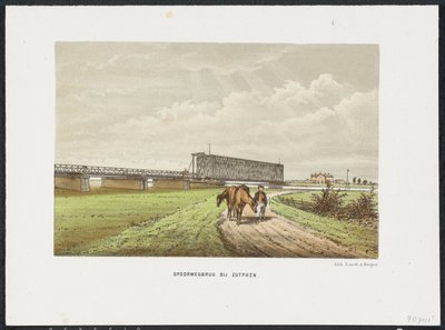 Starý most IJssel poblíž Zutphen, 1865 Železniční most ve Westervoortu (název na objektu) Hlavní železniční mosty v Nizozemsku (název série) od Anonymous