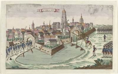 Patrioti opouštějí Utrecht, 1787 Utrecht (název na objektu) od Anonymous