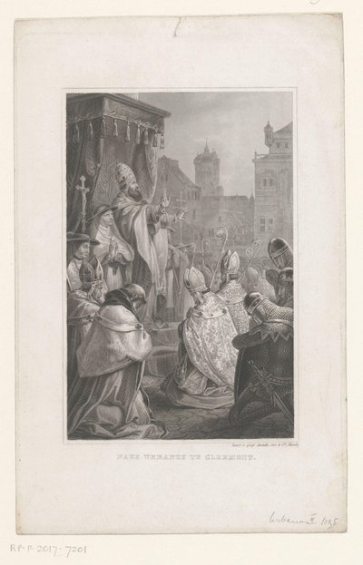 Paus Urbanus II te Clermont-Ferrand, 1095 Paus Urbanus te Clermont (název na objektu) od Anonymous