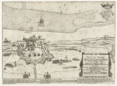 Mapa Fort Mardijk, 1645 Naplánujte si Mardic (název na objektu) od Anonymous