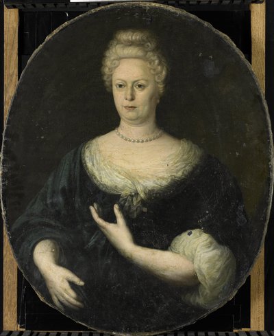 Portrét Elisabeth van Oosten (1660-1714). Manželka Abrahama van Riebeecka od Anonymous