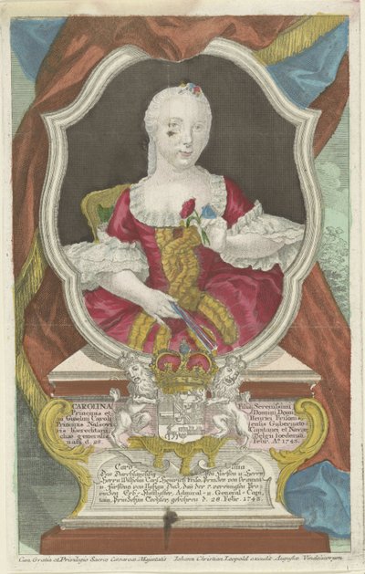 Portrét Karolíny, princezny z Orange-Nassau od Anonymous