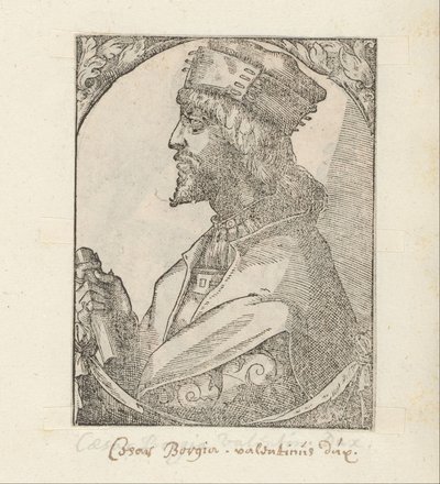 Portrét Cesare Borgia od Anonymous