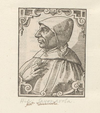 Portrét van Girolamo Savonarola od Anonymous