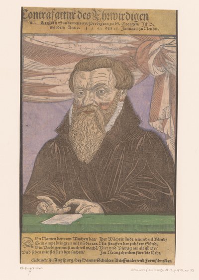 Portrét Gregora Sunderreittera od Anonymous