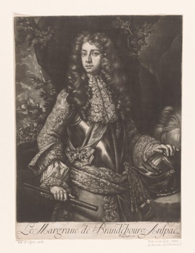 Portrét Johana Fredericka z Braniborska-Ansbachu Le Margraue de Brandebourg Anspac (název na objektu) od Anonymous