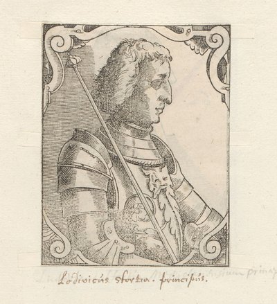 Portrét van Ludovico Sforza od Anonymous