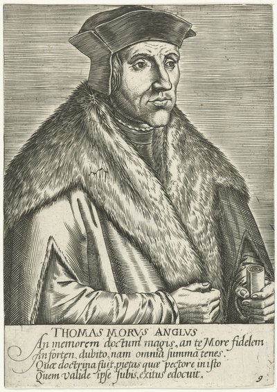 Portrét van Thomas More Thomas Morvs Anglvs (titul na objektu) od Anonymous