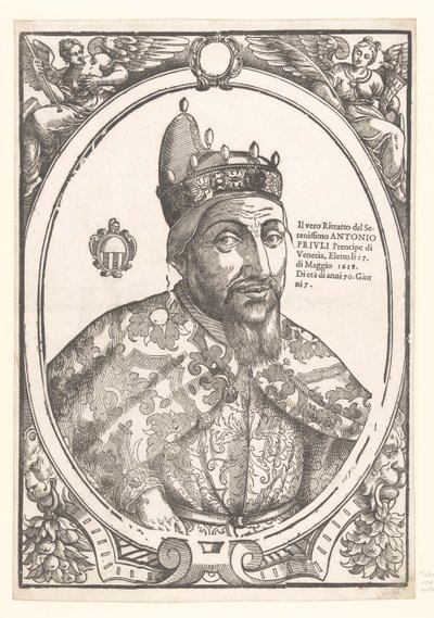 Portrét van doge Antonio Priuli Skutečný portrét nejklidnějšího Antonio Priuli (...) (název na objektu) od Anonymous