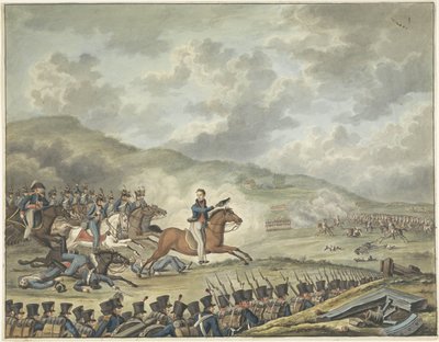 Princ Oranžský vedl holandské jednotky u Quatre-Bras, 1815 od Anonymous