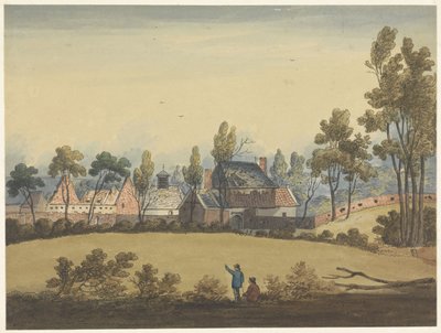 Ruiny Hougoumont Sedm desek Waterloo a jeho okolí (název série) od Anonymous