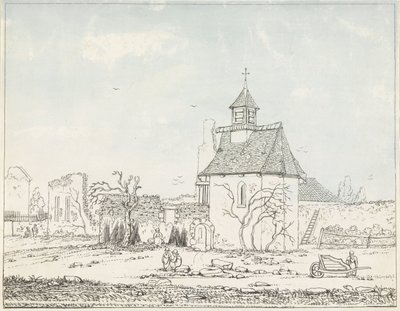 Ruiny Hougoumont Sedm desek Waterloo a jeho okolí (název série) od Anonymous