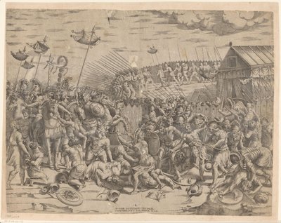 Scipio valt Kartaginců aan P. Cor. Victory of Scipio (titul na předmětu) od Anonymous