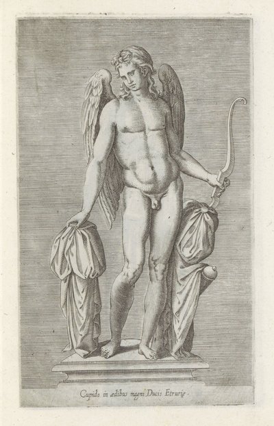 Sochař van Amor Cupid v domě velkého vévody z Etrurie (titul na předmětu) Starožitné sochy v Římě (název série) Ikony starověkých soch města Říma, které jsou vidět na veřejných místech (název série) od Anonymous