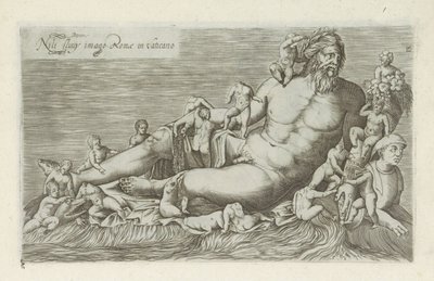 Sochařství van de rivier de Nijl Obraz Říma ve Vatikánu plný Nilu (název na objektu) Starožitné sochy v Římě (název série) Ikony starověkých soch města Říma, které jsou vidět na veřejných místech (název série) od Anonymous
