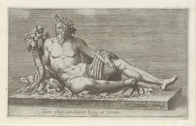 Sochař van de rivier de Tiber Socha Říma na řece Tibeře ve Vatikánu (titul na předmětu) Starožitné sochy v Římě (název série) Ikony starověkých soch města Říma, které jsou vidět na veřejných místech (název série) od Anonymous
