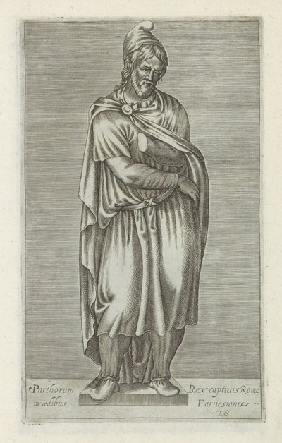 Sochař van een barbarský vězeň Král Parthů zajatci Říma ve farnéském paláci (titul na předmětu) Starožitné sochy v Římě (název série) Ikony starověkých soch města Říma, které jsou vidět na veřejných místech (název série) od Anonymous