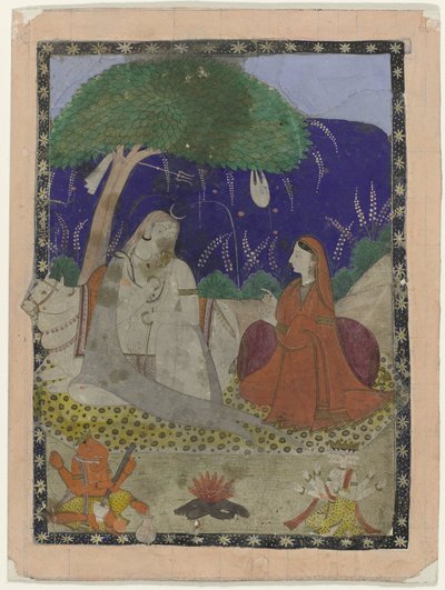 Shiva a Parvati s dětmi od Anonymous