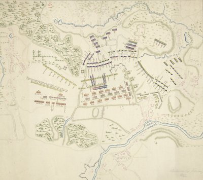 Bitevní řády v bitvě u Fontenoy, 1745 od Anonymous