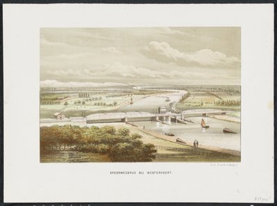 Železniční most ve Westervoortu, 1846 Železniční most ve Westervoortu (název na objektu) Hlavní železniční mosty v Nizozemsku (název série) od Anonymous
