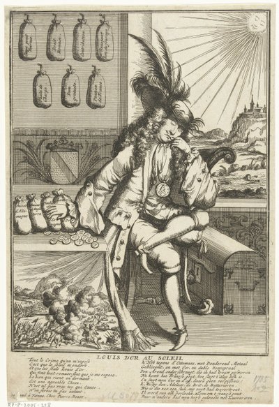 Karikatura Louise Willema van Baden-Baden, 1705 Louis D