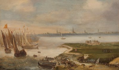 Holandská porážka u Blokkersdijk, poblíž Antverp, 1605 od Anonymous