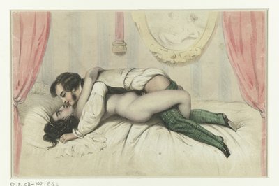 Tři páry mají sex Pár milující se na posteli s nebesy Tři se milují (název série) od Anonymous