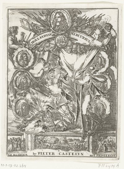 Titulní strana holandského Merkuru z roku 1673 (titul na předmětu) od Anonymous