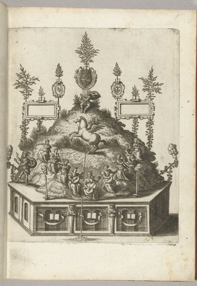 Scéna s Apollónem na Parnasu, 1594 od Anonymous
