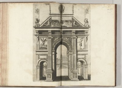 Triumfální brána s jeřábem, 1594 od Anonymous