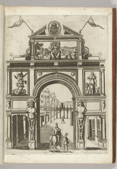 Triumfální brána s Pannou z města, 1594 od Anonymous